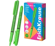 Teksto žymeklis VISIOLINE V-15 LIGHT NEON, ErichKrause, 0.6-3.6 mm, žalios sp.