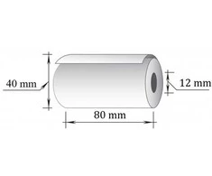 Terminė kasos juosta, 80x20m/12mm (maks.diam.40mm)