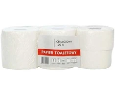 Tualetinis popierius, rulone, 100m, 2 sl., celiuliozė