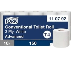 Tualetinis popierius TORK Advanced T4, 19,4m, 3 sl., mišrus pluoštas, 10 rul.