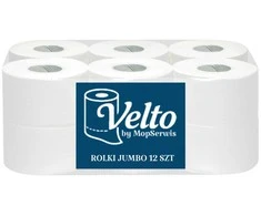Tualetinis popierius VELTO Jumbo, rulone, 130 m, 2 sl., celiuliozė