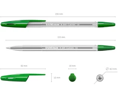 Tušinukas R-301 CLASSIC, ErichKrause, storis 1.0mm, žalios sp.