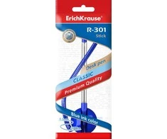 Tušinukas R-301 DESK PEN, ErichKrause, su grandinėle, 1.0mm, mėlynos sp.