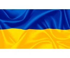 Ukrainos vėliava, 100x170 cm, kotinė, su kišene ir raišteliais