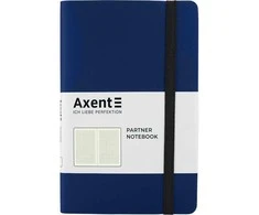 Užrašų knyga PARTNER SOFT, Axent, A5, langeliais, 96 lapai, 80gsm, PU viršelis, mėlynos sp.