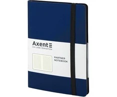 Užrašų knyga PARTNER SOFT, Axent, A5, langeliais, 96 lapai, 80gsm, PU viršelis, mėlynos sp.