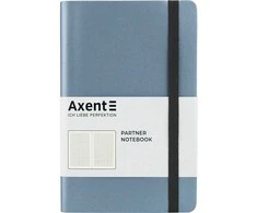 Užrašų knyga PARTNER SOFT, Axent, A5, 96 lapai, 80gsm, langeliais, minkštas PU viršelis, šv. mėlynos sp.