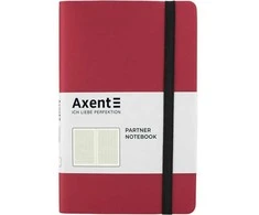 Užrašų knyga PARTNER SOFT, Axent, A5, 96 lapai, 80gsm, langeliais, minkštas PU viršelis, raudonos sp.