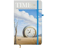 Užrašų knyga TIME Notes, Centrum, A5, 80 lapų, 77gsm, linija, kietu viršeliu, su skirtuku ir gumele