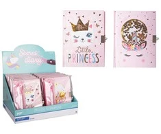 Užrašų knygelė - dienoraštis LITTLE PRINCESS &amp; UNICORN, MP, A5, 80 lapų, 80gsm, su spynele ir magišku rašikliu