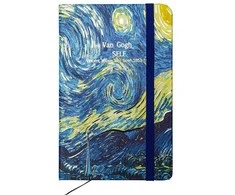Užrašų knygelė VINCENT VAN GOGH, Centrum, A6, 80 lapų, 77gsm, linija, kietu viršeliu, su skirtuku ir gumele