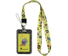 Vardinės kortelės dėklas TOKIDOKI, Kite, 70x110mm, su kaklajuoste, juodos sp. plastikas