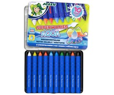 Vaškinės kreidelės SUPERWAXIES AQUA, Jolly, 10 sp.