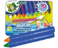 Vaškinės kreidelės SUPERWAXIES AQUA, Jolly, 10 sp.