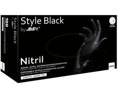 Vienkartinės nitrilinės pirštinės MED-COMFORT Style Juodas, XL dydis, juodos sp., be pudros, 100 vnt.