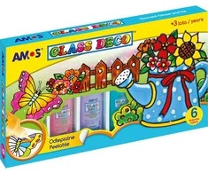 Vitražinių dažų rinkinys GD22PW6, Amos, 6 spalvos po 22ml