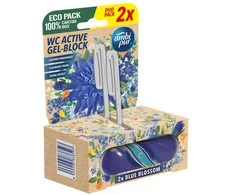 WC valiklis-gaiviklis AMBI PUR Mėlyna Blossom, 2x45 g