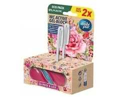 WC valiklis-gaiviklis AMBI PUR Rose &amp; Lily, 2x45 g