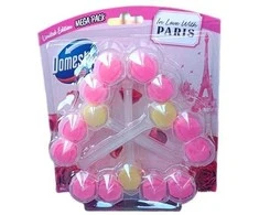 WC valiklis-gaiviklis DOMESTOS In Love With Paris, 3x50 g