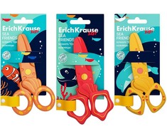 Žirklės SEA FRIENDS, ErichKrause, 12cm, plastikinės, užapvalintais galiukais