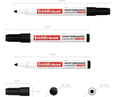 Žymeklis baltai lentai W-500, ErichKrause, 0.8-2.5 mm, juodos sp.