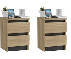 2-jų naktinių staliukų komplektas ComfortCove, rudas