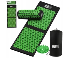 Akupresūros kilimėlis su pagalve Revogym, 105x40 cm, žalias
