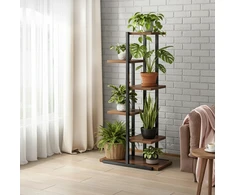 Augalų lentyna LAZYhome, ruda/juodos spalvos