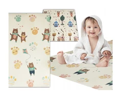 Dvipusis lavinamasis kilimėlis Happy kiddo, 180x150 cm