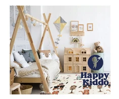 Dvipusis lavinamasis kilimėlis Happy kiddo, 180x150 cm