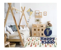 Dvipusis lavinamasis kilimėlis Happy kiddo, 200x180 cm