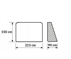 Futbolo vartai Nicekids, 213x150x90 cm