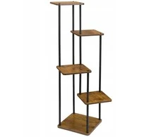 Gėlių stovas Mogren, 107x58x58 cm, juoda/ruda