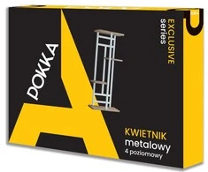 Gėlių stovas Pokka, 74x36x23 cm, balta/ruda