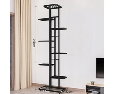 Loft Gėlių stovas Framado, 141 cm, juodas