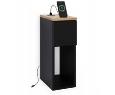 Naktinis staliukas su USB/C prievadu 5V ComfortCove, juodas