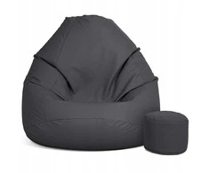 Sėdmaišis su pufu Pufy Onyx, juodas