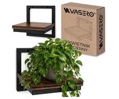 Sieninis vazonų laikiklis VASERO, 17 cm, rudas/juodas
