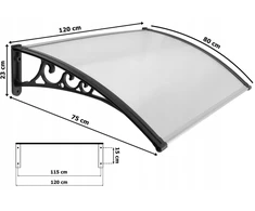 Gockowiak Poland "Sano" plastikinis stogelis 80x120 cm, juodas