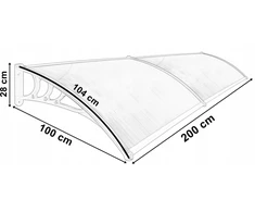 Gockowiak Poland MAKO DUO plastikinis stogelis 100x200 cm - juodas
