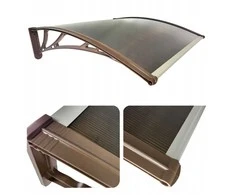 Stogelis virš durų Metal-gum, 100x60 cm, rudas