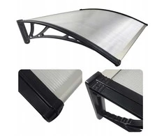Stogelis virš durų Metal-gum, 100x80 cm, juodas