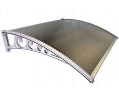 Stogelis virš durų Metal-gum, 100x80 cm, pilkas/rudas