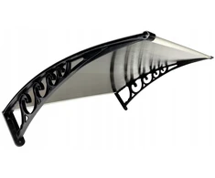 Stogelis virš durų Metal-gum, 120x80 cm, juodas