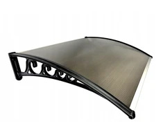 Stogelis virš durų Metal-gum, 120x80 cm, juodas