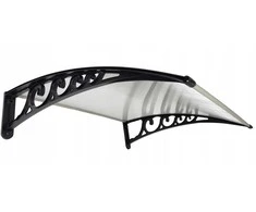 Stogelis virš durų Metal-gum, 125x76 cm, juodas