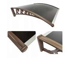 Stogelis virš durų Metal-gum, 125x76 cm, rudas