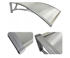 Stogelis virš durų Metal-gum, 150x100 cm, pilkas