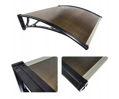 Stogelis virš durų Metal-gum, 150x80 cm, juodas/rudas
