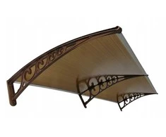 Stogelis virš durų Metal-gum, 200x100 cm, rudas